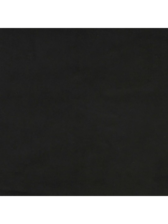 Sängynrunko ilman patjaa musta 180x200cm sametti
