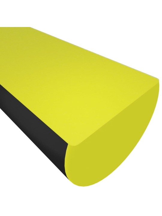 Kulmasuoja keltainen ja musta 4x3x100 cm PU