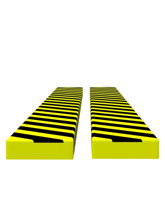 Kulmasuojat 2 kpl keltainen ja musta 6x2x101,5 cm PU