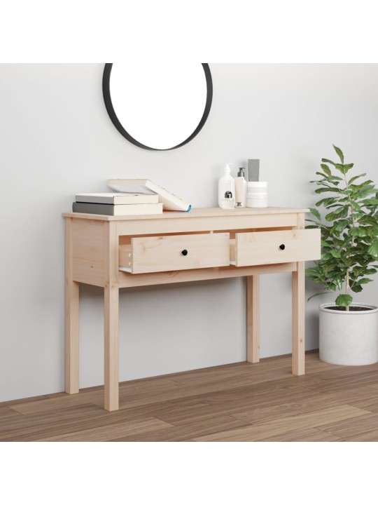 Konsolipöytä 100x35x75 cm täysi mänty