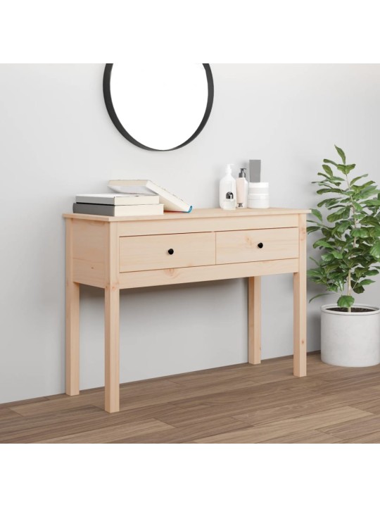 Konsolipöytä 100x35x75 cm täysi mänty
