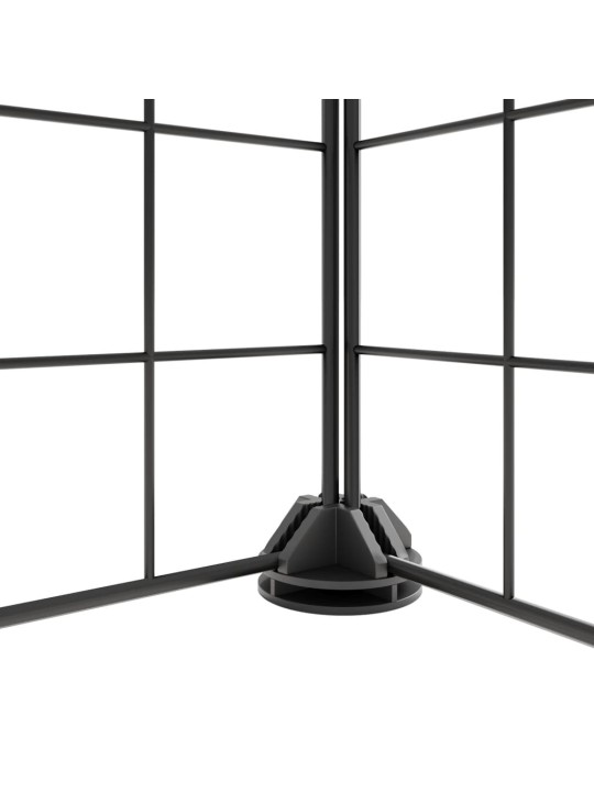 36-paneelinen lemmikkihäkki ovella musta 35x35 cm teräs