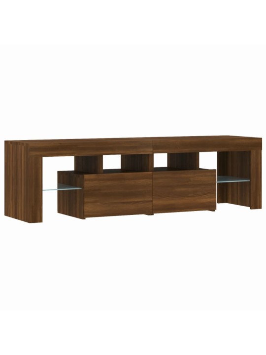 Tv-taso led-valoilla ruskea tammi 140x36,5x40 cm