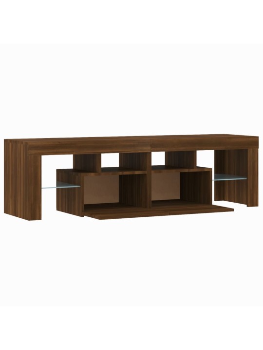 Tv-taso led-valoilla ruskea tammi 140x36,5x40 cm