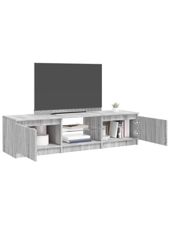 Tv-taso led-valoilla harmaa sonoma 140x40x35,5 cm