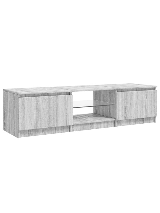 Tv-taso led-valoilla harmaa sonoma 140x40x35,5 cm