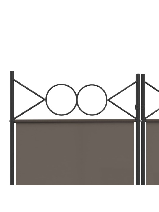 3-paneelinen tilanjakaja antrasiitti 120x200 cm kangas
