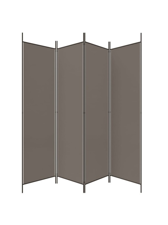 4-paneelinen Tilanjakaja antrasiitti 200x200 cm kangas