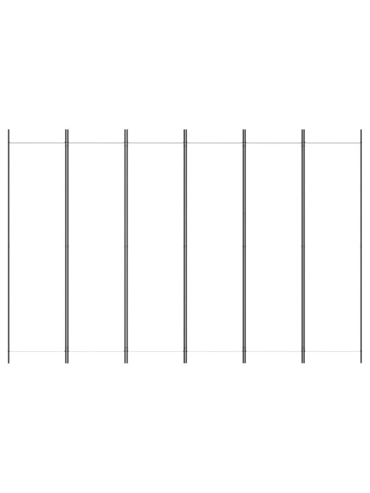 6-paneelinen Tilanjakaja valkoinen 300x200 cm kangas