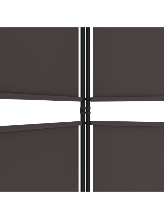 5-paneelinen Tilanjakaja ruskea 250x180 cm kangas