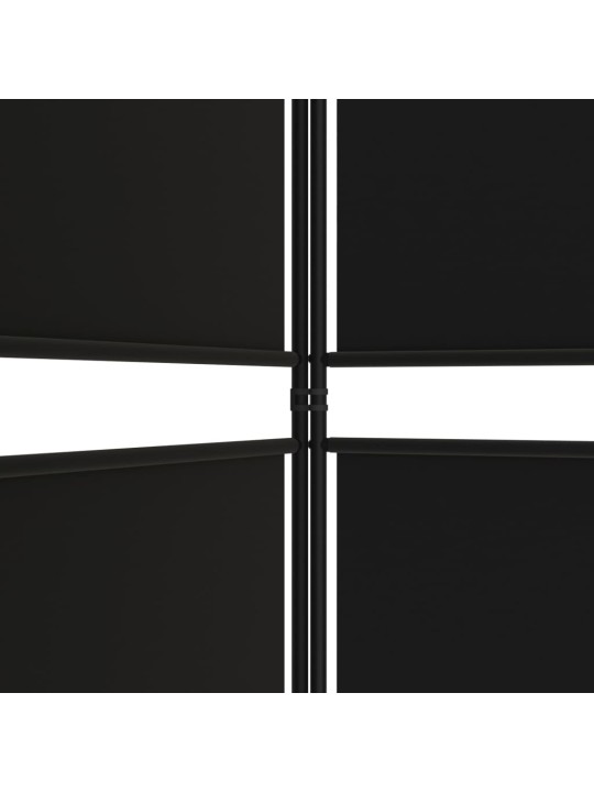 5-paneelinen Tilanjakaja musta 250x220 cm kangas