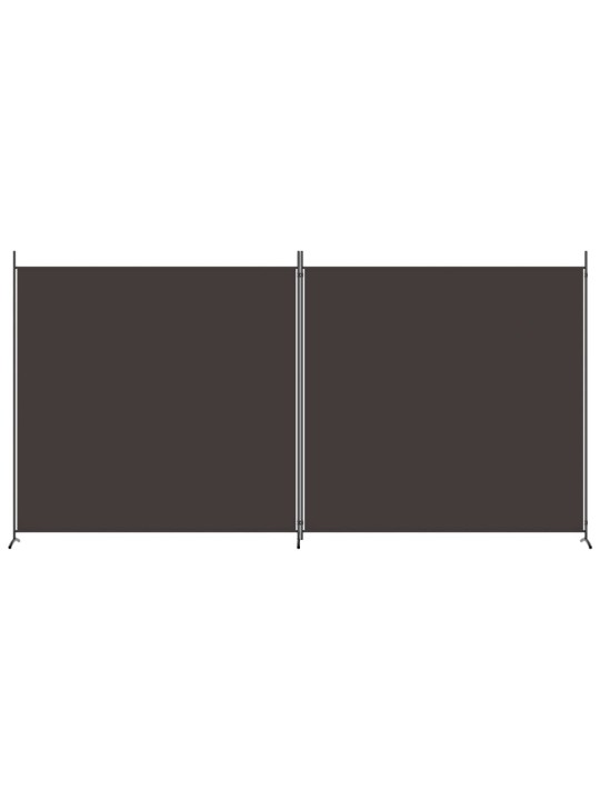 2-paneelinen Tilanjakaja ruskea 348x180 cm kangas