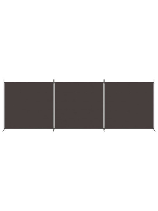 3-paneelinen Tilanjakaja ruskea 525x180 cm kangas