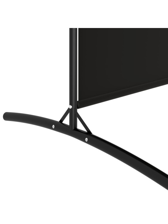 4-paneelinen Tilanjakaja musta 698x180 cm kangas