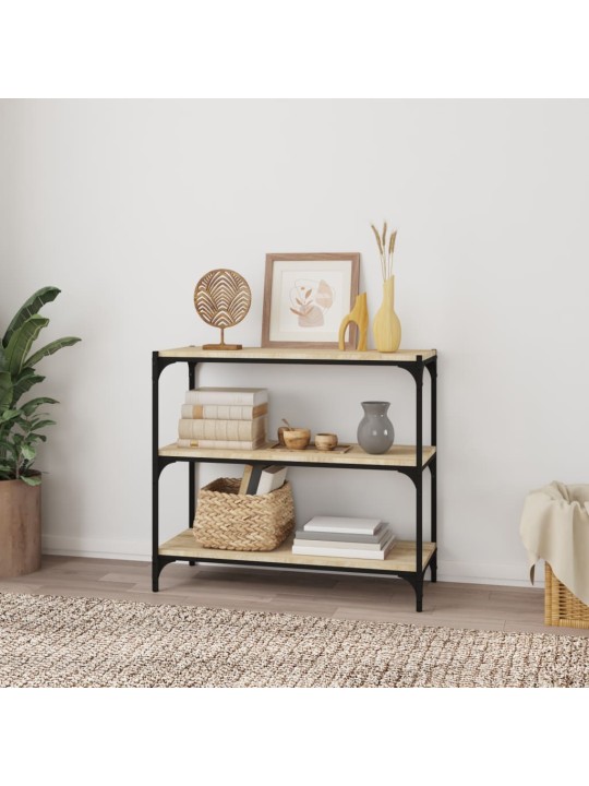 Kirjahylly sonoma-tammi 80x33x70,5 cm tekninen puu ja teräs