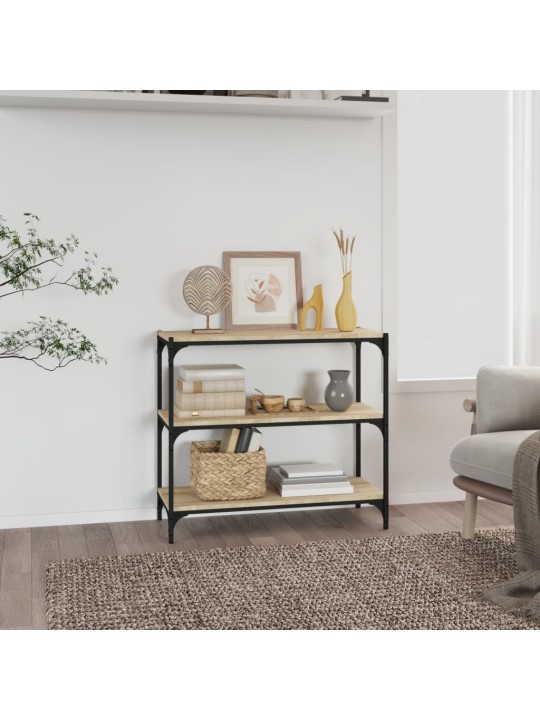 Kirjahylly sonoma-tammi 80x33x70,5 cm tekninen puu ja teräs