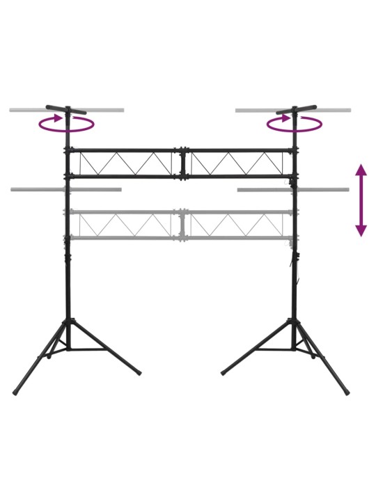 Valoteline musta 338x115x(180-300) cm teräs