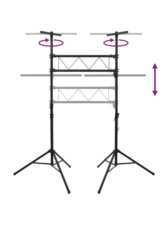 Valoteline musta 238x115x(180-300) cm teräs