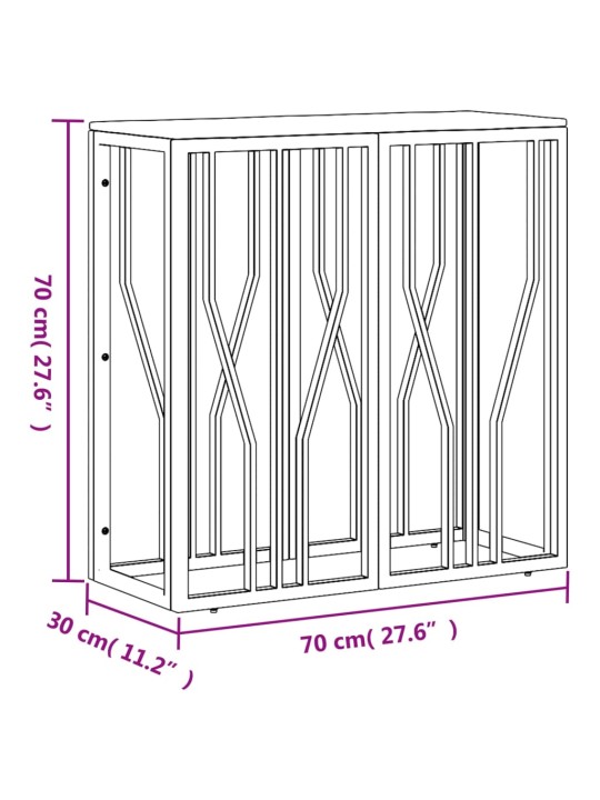 Konsolipöytä hopea ruostumaton teräs ja täysi akasiapuu