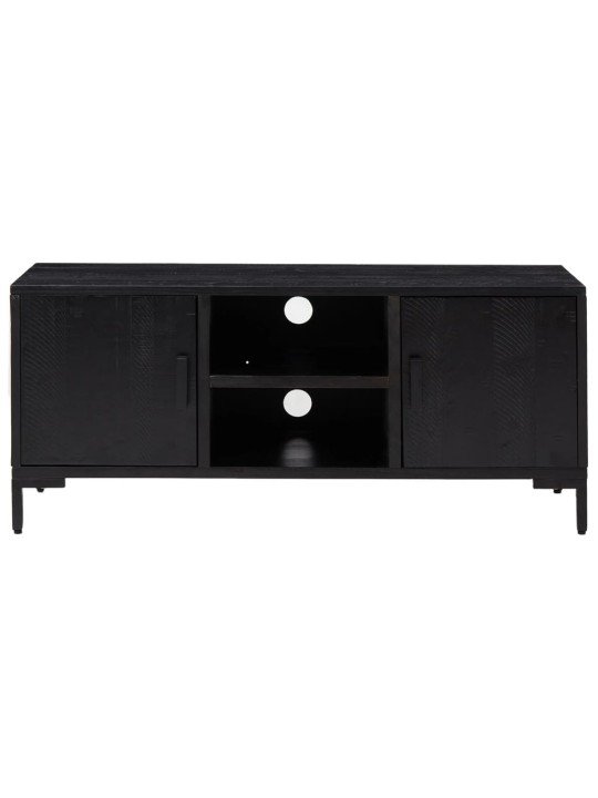 Tv-taso musta 110x35x48 cm täysi mänty