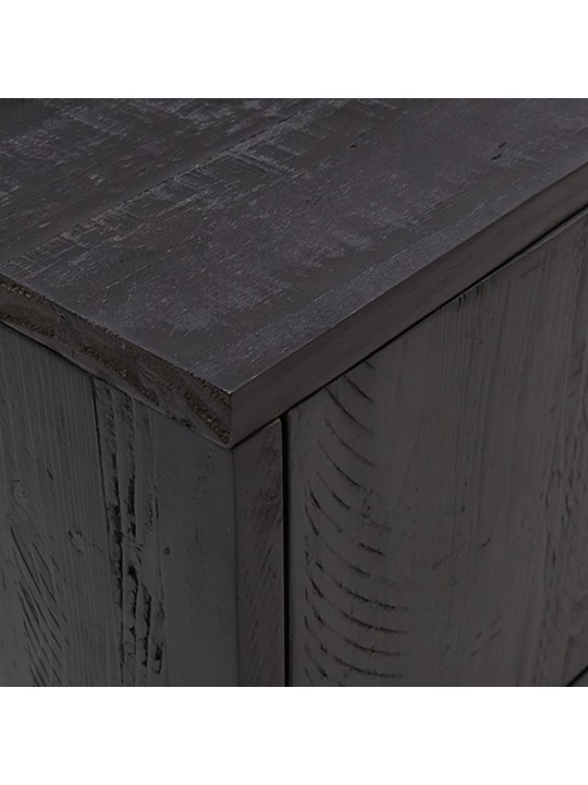 Tv-taso musta 110x35x48 cm täysi mänty