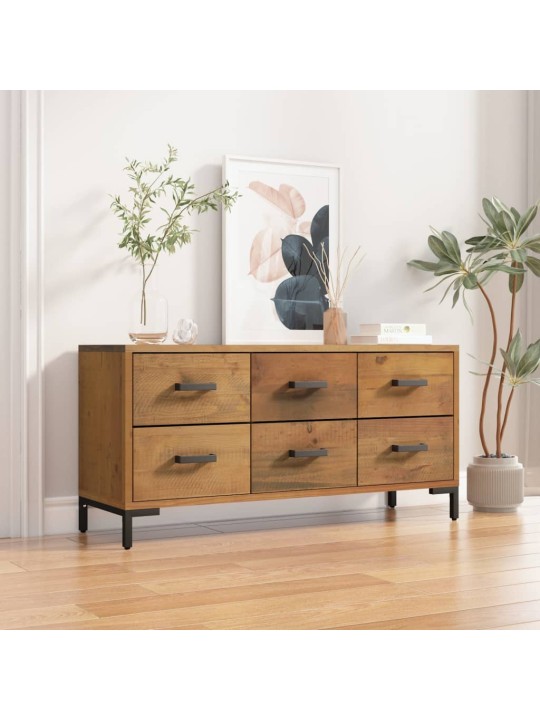 Säilytyskaappi ruskea 110x30x45 cm täysi mänty