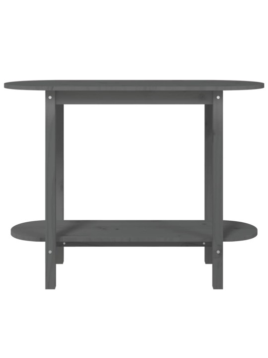 Konsolipöytä harmaa 110x40x80 cm täysi mänty