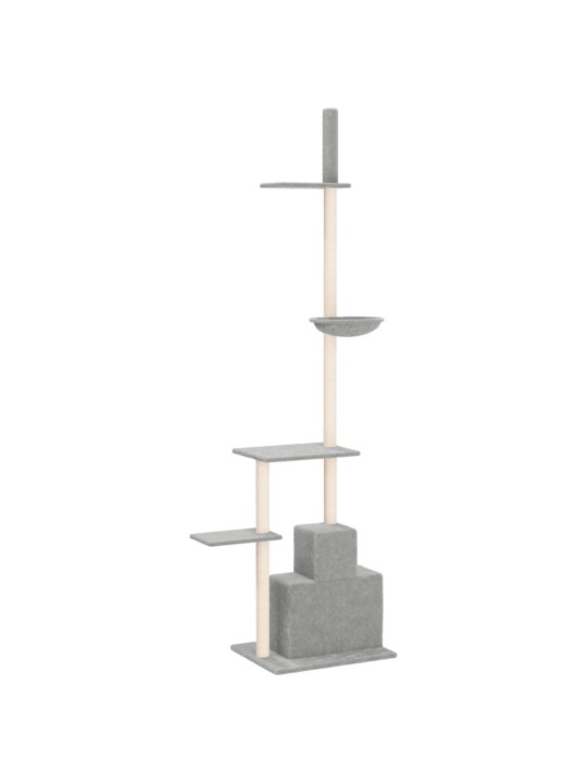 Kattoon asti yltävä kissan kiipeilypuu v.harmaa 250,5-276,5 cm