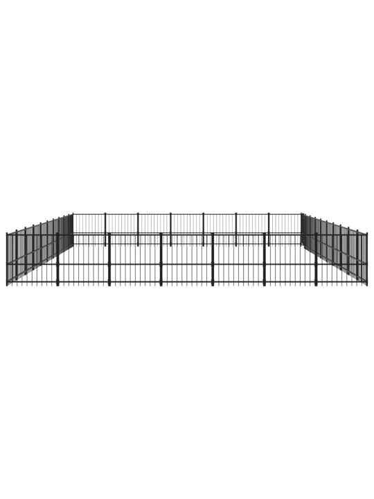 Koiran ulkohäkki teräs 65,86 m²