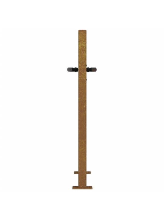 Puutarhaportti 105x80 cm corten teräs bambukuvio