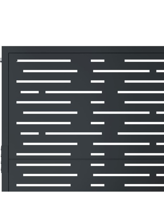 Puutarhaportti antrasiitti 105x155 cm teräs raitakuvio