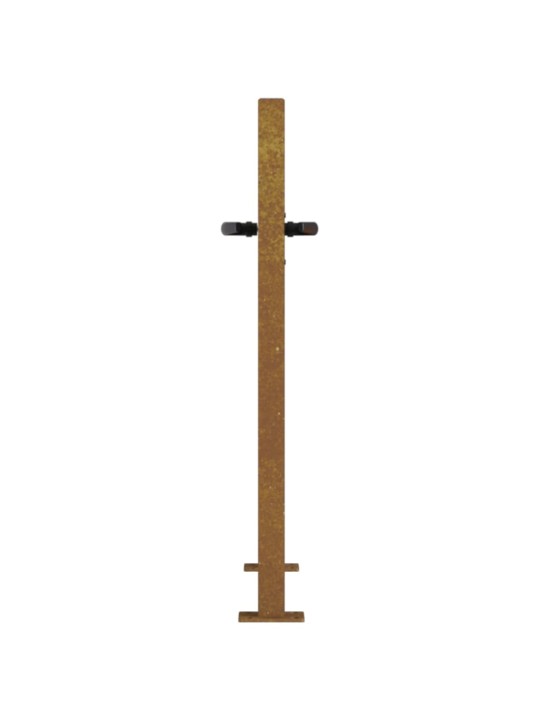 Puutarhaportti 105x80 cm corten teräs raitakuvio