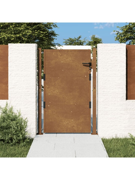 Puutarhaportti 105x130 cm corten teräs