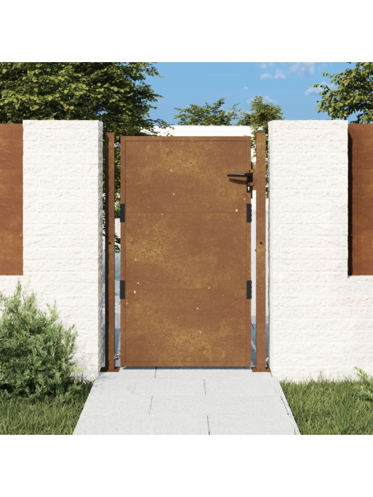 Puutarhaportti 105x155 cm corten teräs