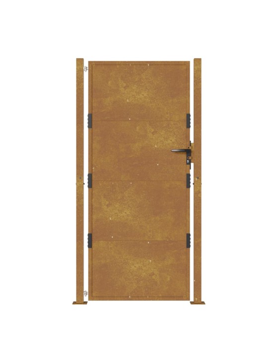 Puutarhaportti 105x205 cm corten teräs