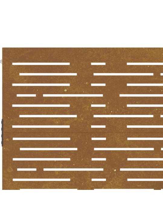 Puutarhaportti 105x205 cm corten teräs raitakuvio