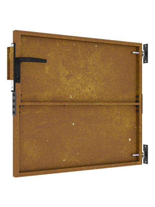 Puutarhaportti 85x75 cm corten teräs