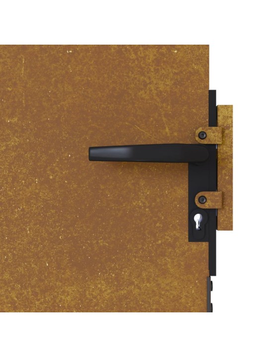 Puutarhaportti 85x75 cm corten teräs