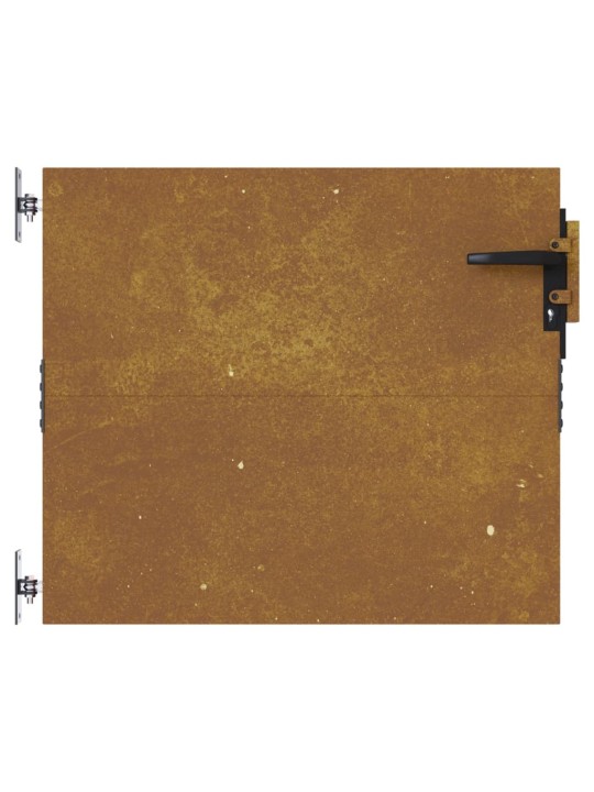 Puutarhaportti 85x100 cm corten teräs