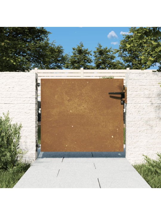 Puutarhaportti 85x100 cm corten teräs