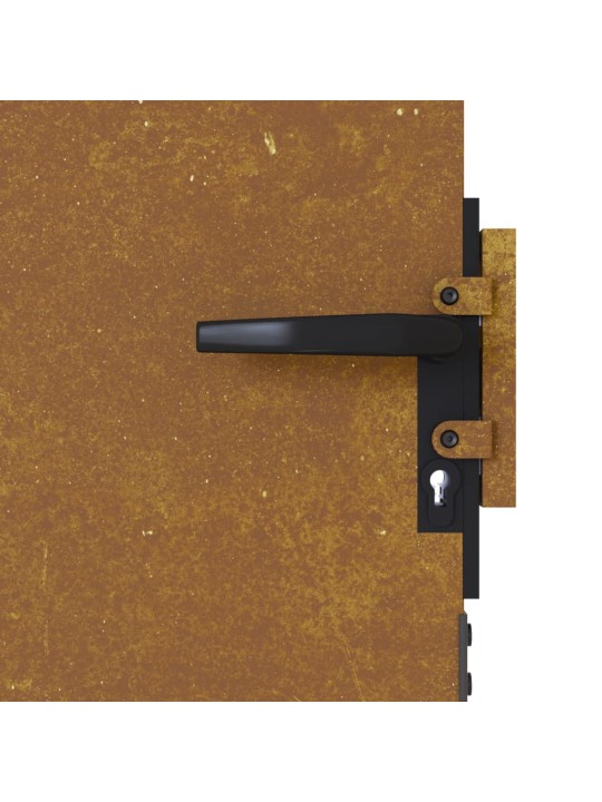 Puutarhaportti 85x150 cm corten teräs
