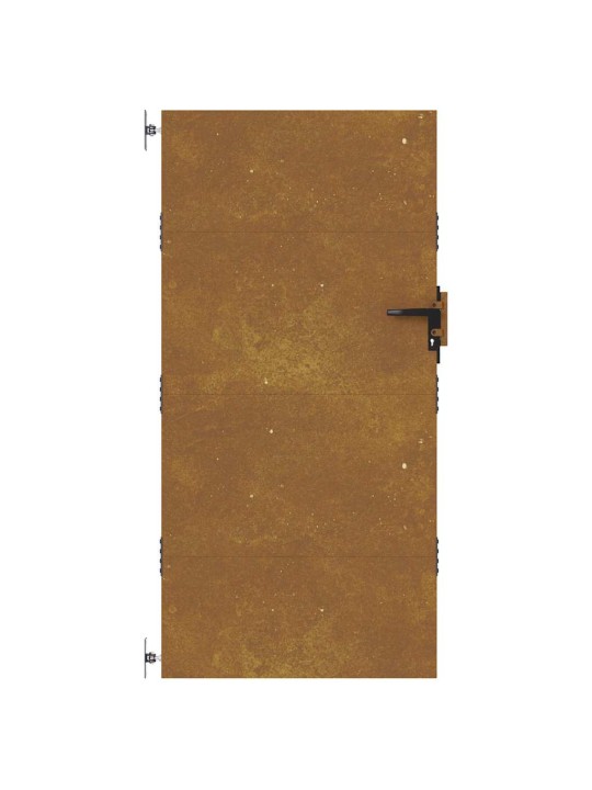 Puutarhaportti 85x200 cm corten teräs