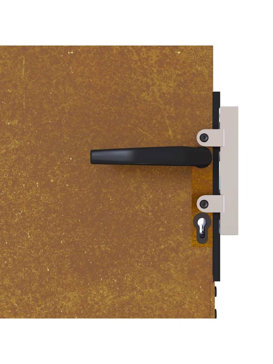 Puutarhaportti 85x200 cm corten teräs