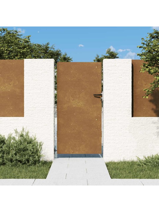 Puutarhaportti 85x200 cm corten teräs