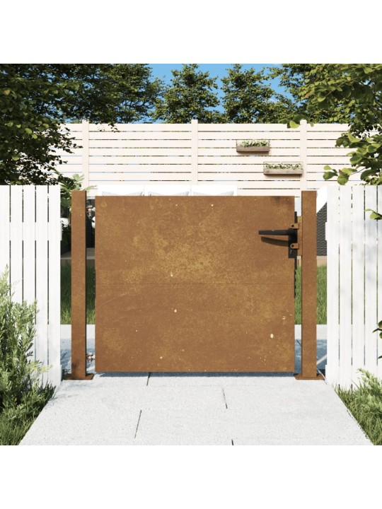 Puutarhaportti 105x80 cm corten teräs