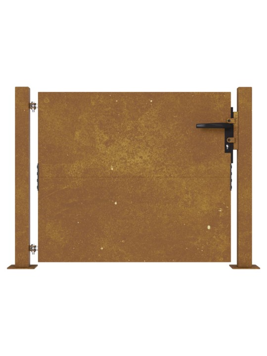 Puutarhaportti 105x105 cm corten teräs