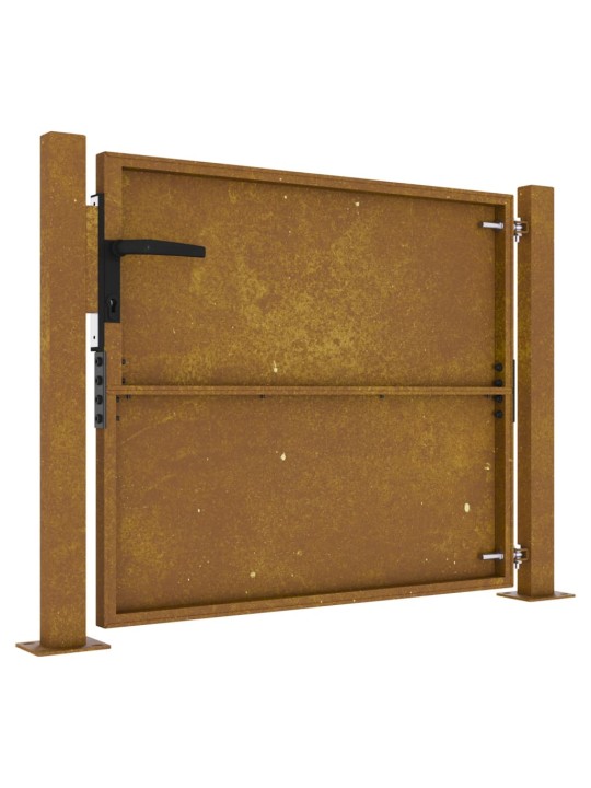 Puutarhaportti 105x105 cm corten teräs
