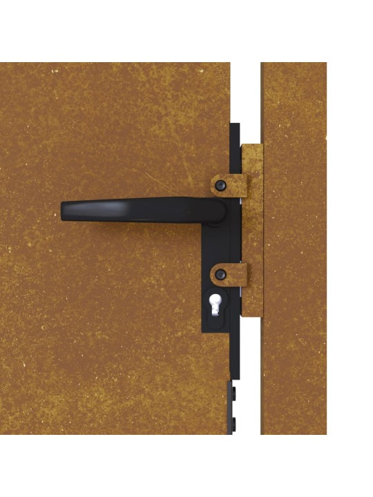 Puutarhaportti 105x105 cm corten teräs