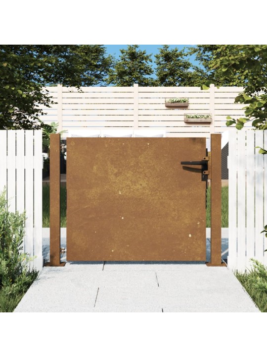 Puutarhaportti 105x105 cm corten teräs