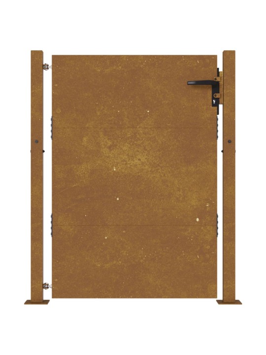 Puutarhaportti 105x130 cm corten teräs